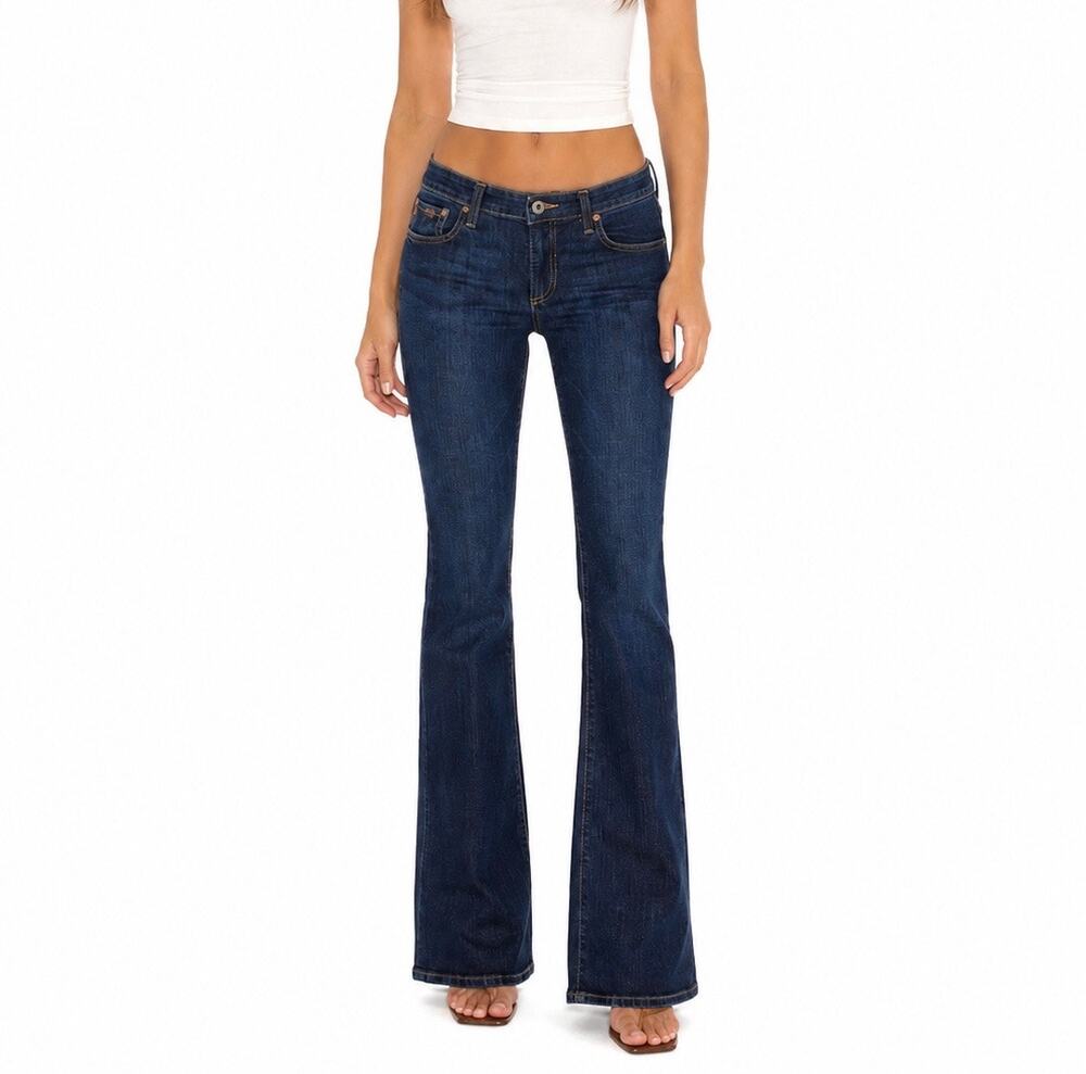 AG Adriano Goldschmied The Club Jeans 29R Y2K Dark Wash Low Rise Flare Denim